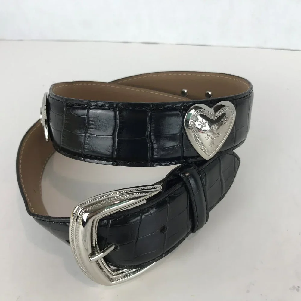 Brighton style brown to black reversible leather belt Size L - Picture 3 of 3